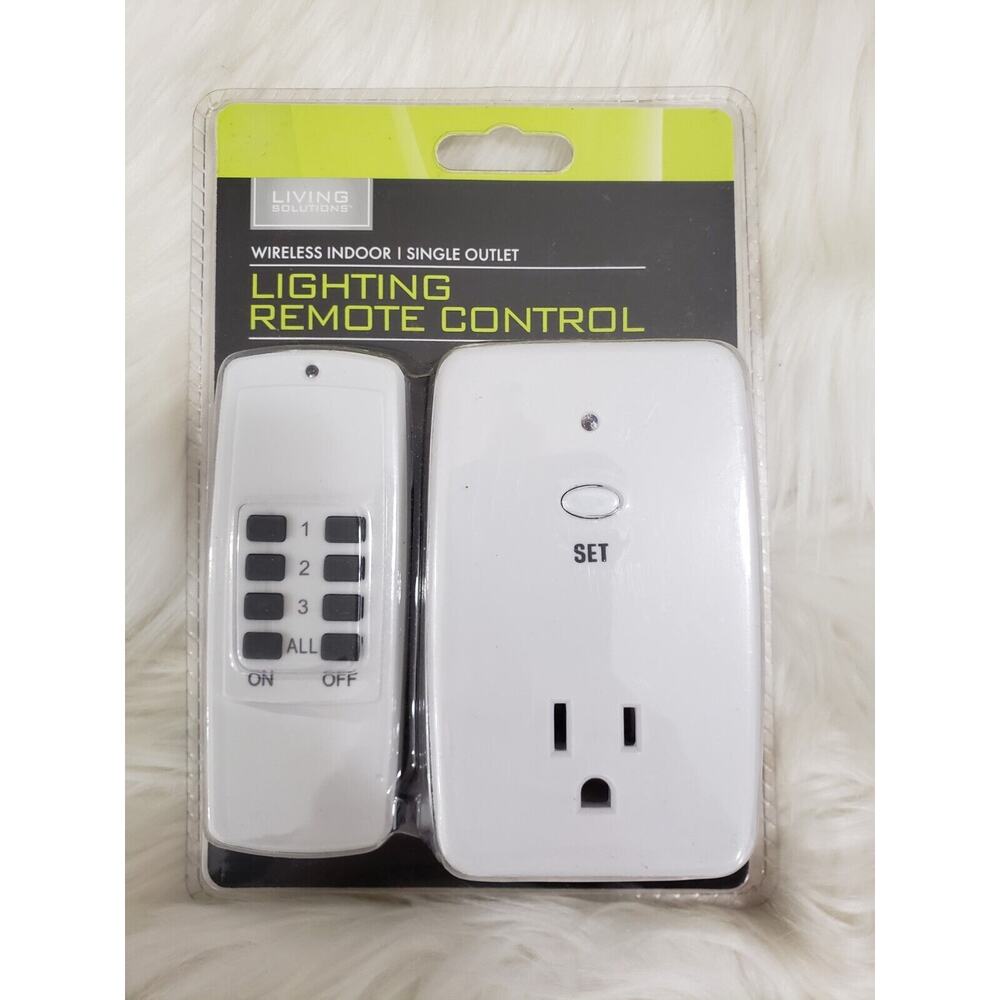 Living Solutions Lighting Remote Control Plug Wireless Indoor Single Outlet
